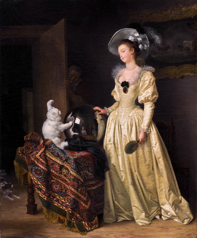 Le chat angora PhotoCredit Britta Schlier su dipinto di Gérard, Marguerite and Fragonard, Jean-Honoré