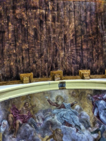 A Sacrofano un affresco diventa teatro l'Assunzione - particolare soffitto pht Emanuela Gizzi Mapping Lucia